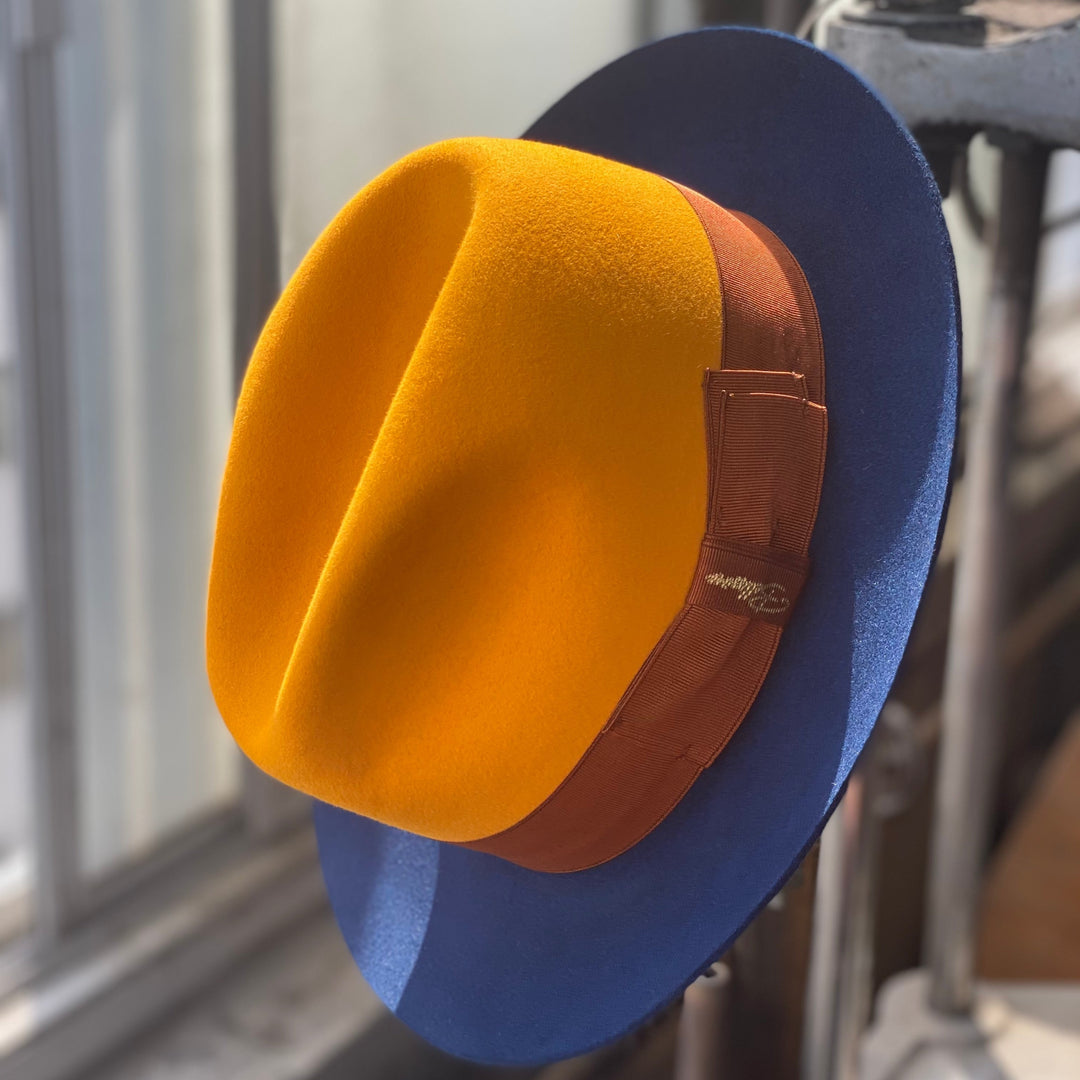 El Chayo - Two Tone (Sunset Orange / Sapphire Blue) – Bellissimo Hats