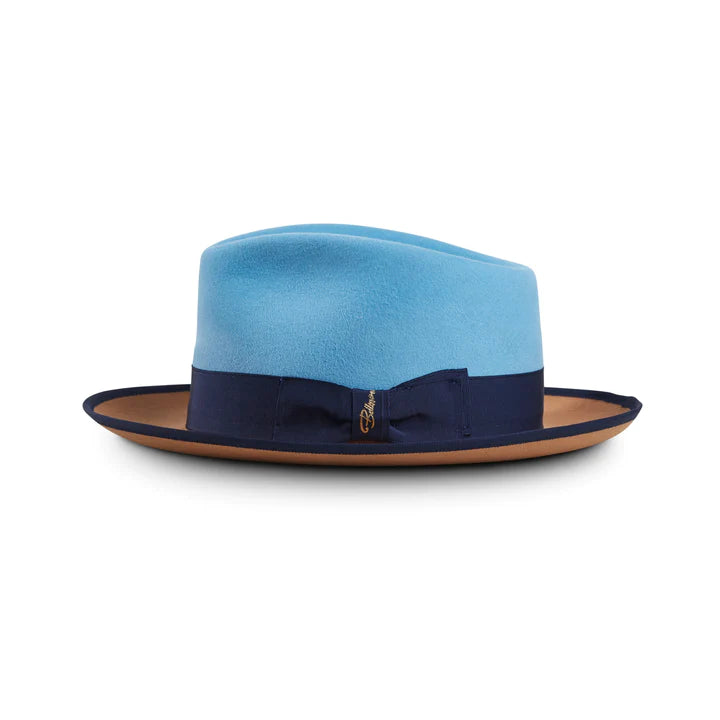Duke - Powder Blue / Camel (Two Tone) – Bellissimo Hats
